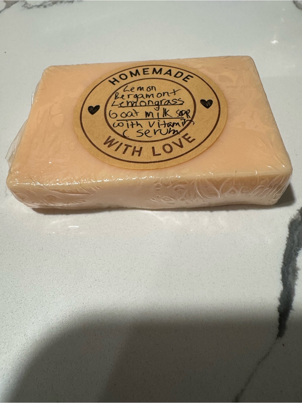 Lemon Bergamot & Lemongrass Goat Milk Soap with vitamin c serum infused.
